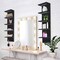 Sorbus LED Light Display Shelf - Vertical 5 Tier Wall Shelf Unit with 2 Hooks, Wall Mounted Floating Column Utility Shelving